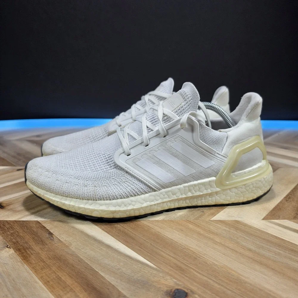 Adidas Men's UltraBoost 20 EF1042 Cloud White Running Shoes Sneakers Size 11 Jog